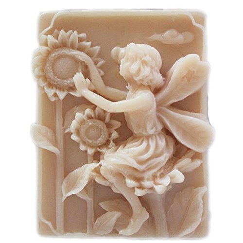 Soap Mold Soap Making Tools DIY Craft Candle Mould Silicone Molds Girl and Sunflower