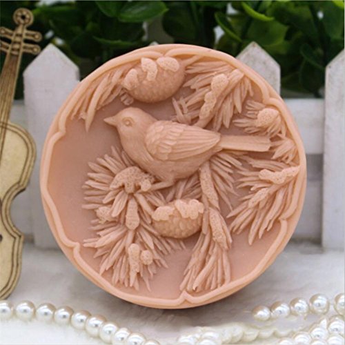Grainrain Silicone Soap Mold Bird Rabbit Soap Silicone Mold Soap Bar Mold DIY Craft Molds Handmade Soap Candle Resin Mold