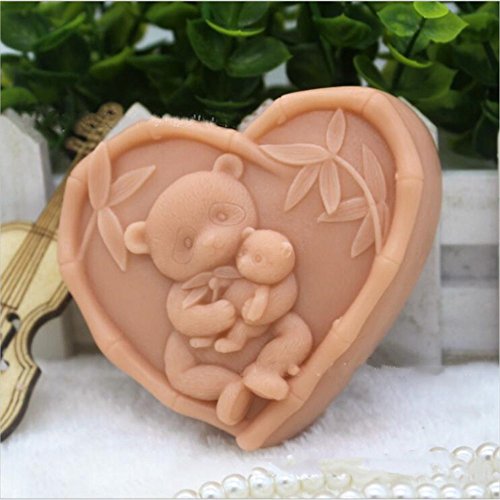 Heart Mold Animal Soap Mold Panda Silicone Mold Crafted Molds Handmade Soap Candle Mold