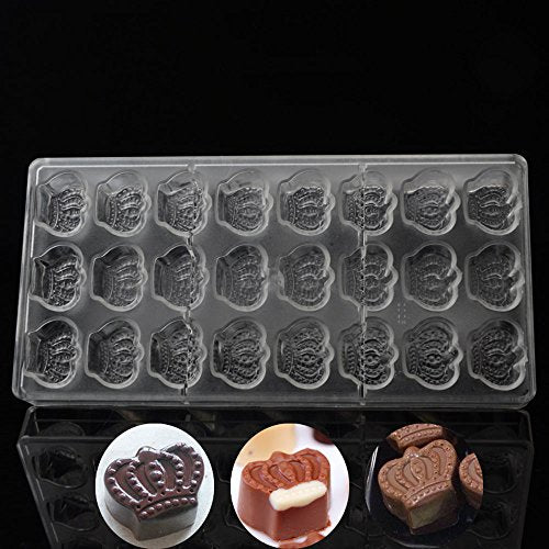 19287 / Crown Type Shaped Polycarbonate Chocolate Molds for DIY