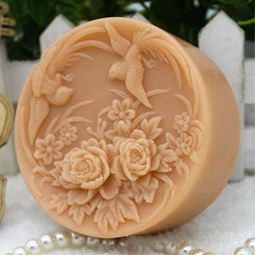 Silicone Soap Mold Bird Flower Silicone Mold Crafted Molds Handmade Soap Mold