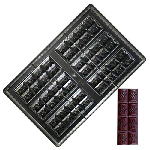 19338 / 6 Cavity DIY Chocolate Bar Molds Clear Plastic Mould