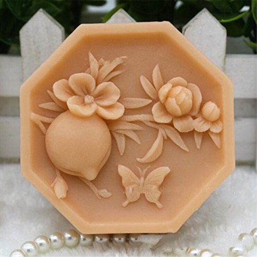 Grainrain Silicone Soap Bar Mold Silicone Flower Mold DIY Craft Molds Handmade Soap Mold