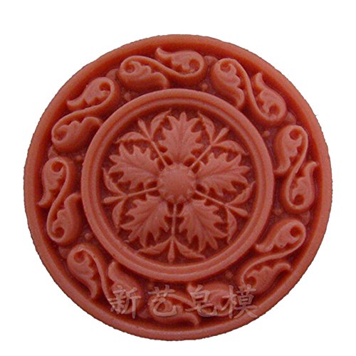 Round Flower White Silicone Soap Mould Soap Making Molds DIY Craft Art Handmade Flexible Soap Mold