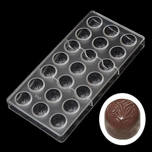 19315 / Polycarbonate Chocolate Mold Clear PC Mold DIY Handmade Chocolate Pastry Tools Peony Shaped