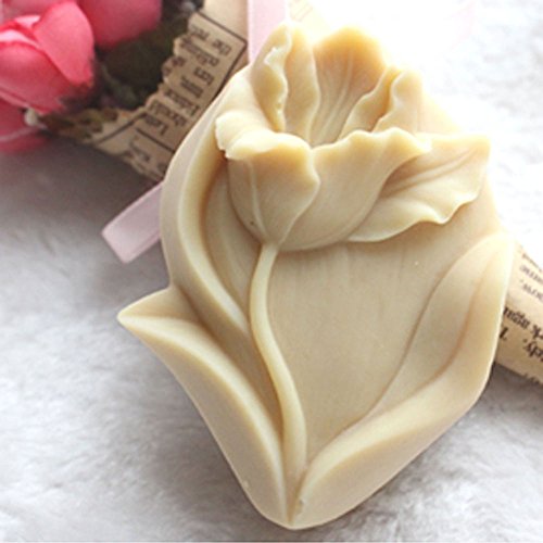 Flower White Silicone Soap Mould Soap Making Molds DIY Craft Art Handmade Flexible Soap Mold