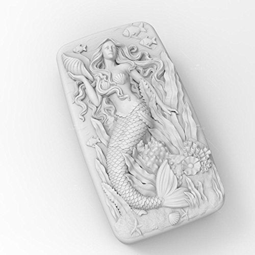 Soap Molds Silicone Craft Mermaid Flexible Soap Making Mould DIY Wax Resin Mold