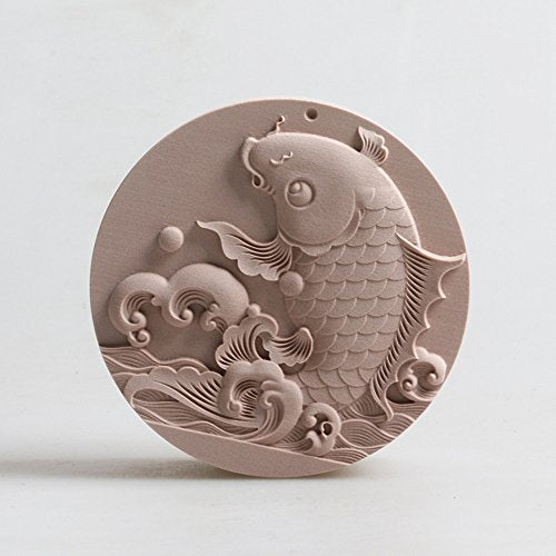 Craft Art Fish Food Grade Silicone Soap Mold Round DIY Candle Resin Wax Mould