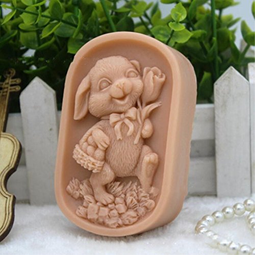 Silicone Soap Mold Rabbit Bunny Silicone Mold Crafted Molds Handmade Soap Mold