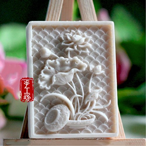 Lotus Flower Silicone Soap Bar Molds Flower Handmade Soap Molds Candle Mould