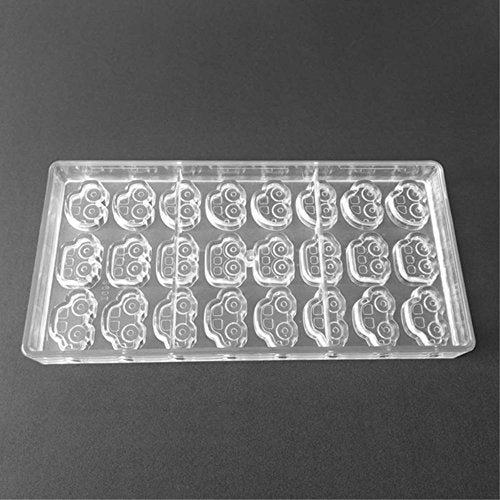 19393 / Mini Size Cars Polycarbonate Chocolate Mold Mould Clear Hard Chocolate Maker Professional Candy Jelly Mould Cake Decoration Mold