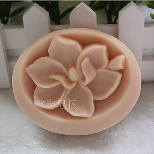 Oval Flower White Silicone Soap Mould Soap Making Molds DIY Craft Art Handmade Flexible Soap Mold