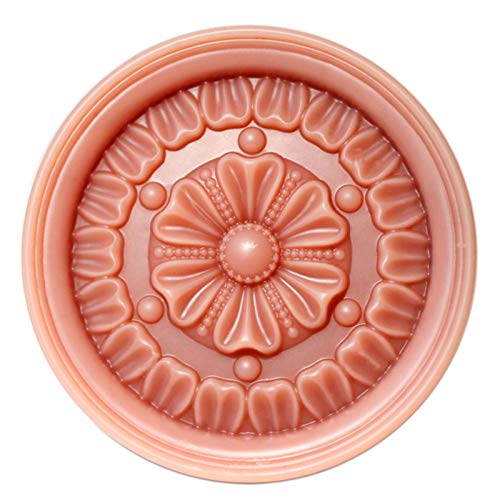 Round Flowers White DIY Craft Art Handmade Soap Making Molds Flexible Soap Mold Silicone Soap Mould Soap