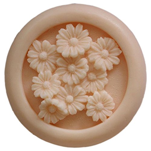 Round Small Flower White Flexible Soap Mold Silicone Soap Mould DIY Craft Art Handmade Soap Making Molds