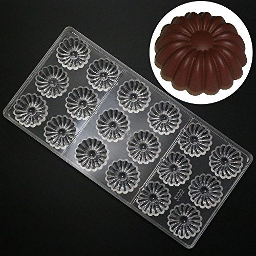 19384 / Polycarbonate Chocolate Candy Mold PC Mould Pastry Baking Tool Tray Sunflowers