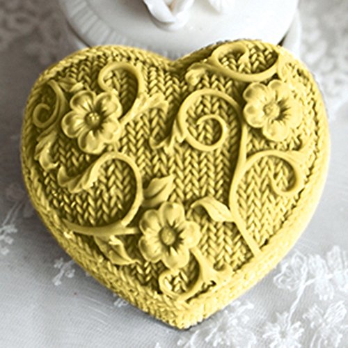 Heart Shaped Flower Silicone Soap Bar Mold DIY Craft Homemade Candle Resin Mold