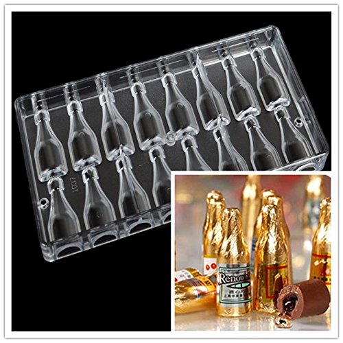 19397 / Bottle Polycarbonate Chocolate Mold Mould Clear Hard Chocolate Maker Professional Candy Jelly Mould Cake Decoration Mold