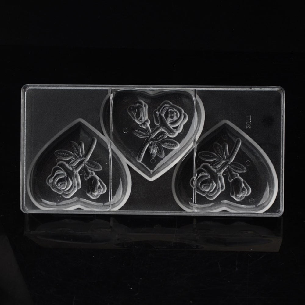 19280 / Rose in the Heart Chocolate Candy Mold
