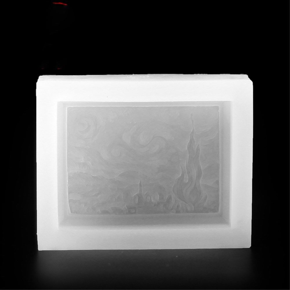 Grainrain Oil Painting Soap Mold Silicone Soap Making Mold Candle Resin DIY Handmade Mold