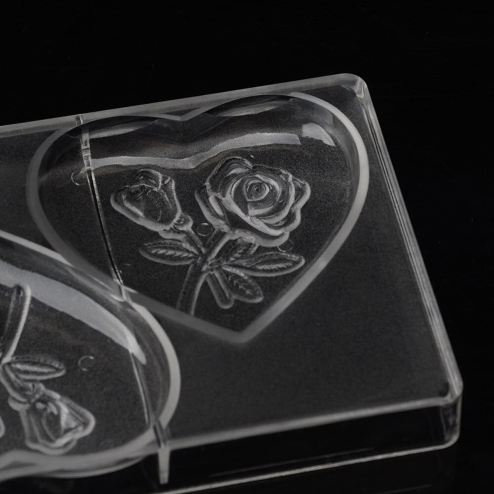 19280 / Rose in the Heart Chocolate Candy Mold
